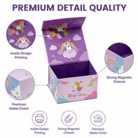 Ensemble cadeau de douche de vêtements de bébé nouveau-né personnalisé écologique jouets emballage de vente au détail boîte magnétique éponge en papier avec logo en relief