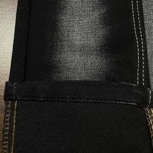 Tissu denim sergé extensible Lizhi NOIR en rouleaux, recyclé, résistant à l'abrasion et respirant pour vêtements de garçons et filles, et usage domestique - Product Image 4