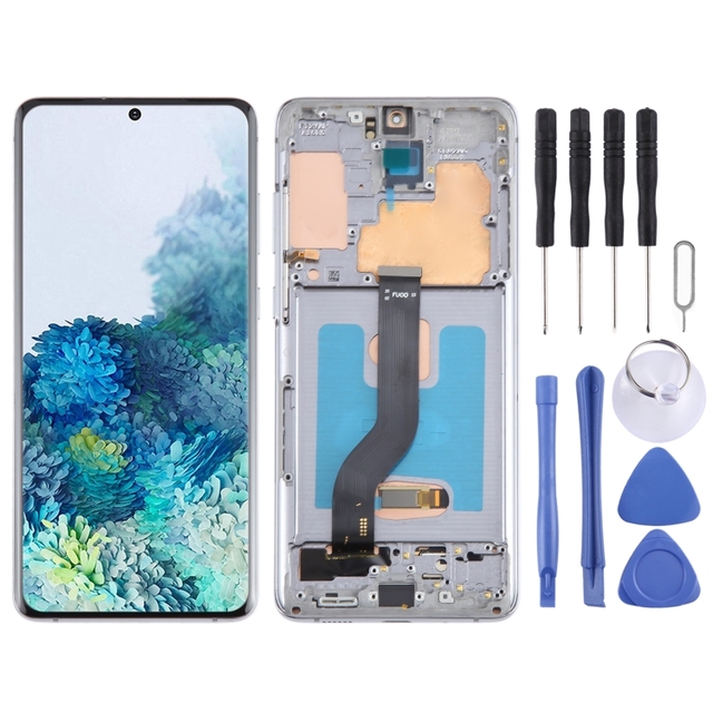 For Samsung Galaxy S20 Plus 4G/5G SM-G985/G986 OLED LCD Screen Display Replacement Digitizer Full Assembly With Frame