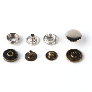 मैट सिल्वर मेटल 4-भाग फास्टनर बटन जींस के उपयोग के लिए पश्चिमी प्रेस छिपे हुए स्नैप - Product Image 6