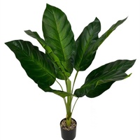 Plantes d'intérieur décoratives 95 cm 9 feuilles Plantes artificielles Bonsaï sans pot pour la maison Salon