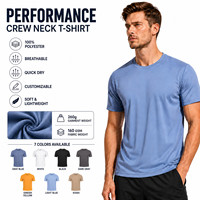 T-shirt Homme Personnalisé à Manches Courtes, Séchage Rapide, Performance Sportive, Entraînement en Salle de Sport, T-shirt Respirant Vierge avec Logo