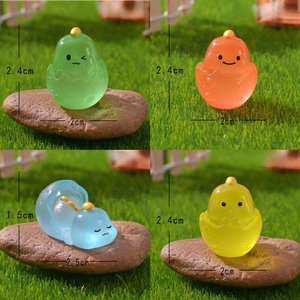 โมเดลเรซิ่นการ์ตูนเรืองแสงในที่มืด ขายส่ง ของตกแต่งจิ๋ว รูปไดโนเสาร์ มังกร ไข่ ของจิ๋วสำหรับสวน ชุด DIY ของเล่น - Product Image 3