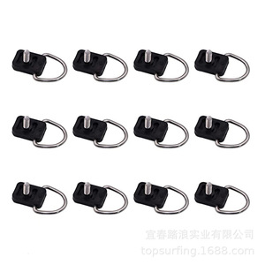 Anneau en D pour kayak avec vis et boucle de corde élastique pour remplacement et réparation, quincaillerie marine en plastique - Product Image 2