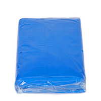 Bâche en polyéthylène imperméable et légère, bleue et blanche, avec œillets