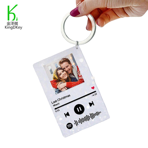 Llavero Acrílico <span class=keywords><strong>Personalizado</strong></span> con Foto Impresa, Placa Musical, Llavero <span class=keywords><strong>Spotify</strong></span>, Llavero con Foto Personalizada - Product Image 1