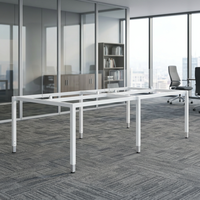 Cadre de bureau moderne en métal simple, finition thermolaquée, options de couleur personnalisées, taille 1600x800x750mm, pour usage professionnel ou domestique