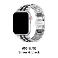 Bracelet de montre pour homme, bracelet en acier inoxydable pour Apple Watch Series 76543 38 42 40 44 41mm 45mm