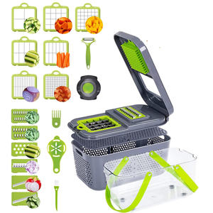 Accesorios de Cocina al por Mayor de Fábrica, Cortador de Alimentos 14 en 1, Picador de Verduras y Cebollas, Rebanador Mandolina, Cortador de Vegetales Multifuncional - Product Image 1