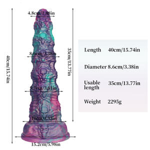 <span class=keywords><strong>Extra</strong></span> Großer Pferde-Dildo Analplug aus Silikon - SM Sexspielzeug für Frauen - Product Image 3