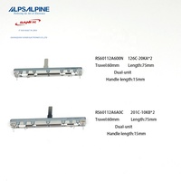 Potentiomètres à glissière ALPS RS60 Series Travel 45mm Longueur 60mm 10K 20K 50K 10A 1B pour table de mixage audio Yamaha