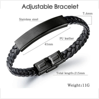 Bracelet en cuir gravé personnalisé Bracelet homme personnalisé pour hommes et femmes Cadeaux de vacances en famille