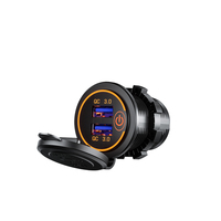 12V/24V 36W QC3.0 Dubbele USB Snellader Stopcontact Snel Opladen 3.0 Dubbele USB Autolader Stopcontact met Touchschakelaar