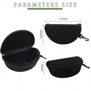 Portable <b>Sun</b> Beach <b>Glasses</b> <b>Case</b> Travel Waterproof Zipper Solar Eyeglasses Storage With Compact EVA and Leather Carry <b>Case</b> - Product Image 6