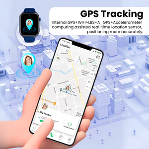 LAGENIO OEM Smartwatch Quadrato per Bambini con Display AMOLED da <span class=keywords><strong>1</strong></span>,78", Posizionamento GPS SOS, Impermeabile IP68, Assistente Vocale AI, Fotocamera 5MP, 4G - Product Image 3