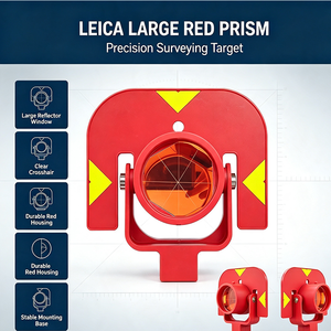 <span class=keywords><strong>Prisme</strong></span> de topographie rouge grand format compatible avec cible réflectrice en plastique de haute précision de 5 pouces pour station totale, garantie 1 an - Product Image 4