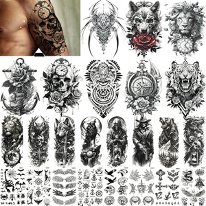 Tatuajes Temporales Impermeables TiTOK, 11 Hojas con Diseño Maorí para Hombres y Mujeres, Pegatinas de Tatuajes de Brazo Completo para Adultos - Product Image 3