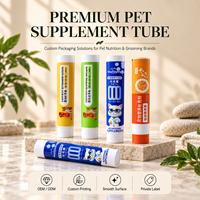 Tube d'emballage cosmétique imprimé sur mesure pour produits de soins pour animaux de compagnie, couleur dégradée