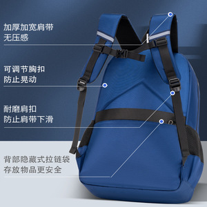Zm Baby Student Backpack 20 Inches Large Capacity School <b>Bag</b> For Elementary Students Unisex Solid Color Zipper Closure - Product Image 2