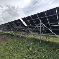 Système de montage solaire de grande échelle 2 MW, système de support au sol pour panneaux solaires, profil C, revêtement Zn-Al-Mg