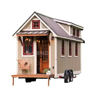 <span class=keywords><strong>Maison</strong></span> mobile moderne 2 chambres en acier léger préfabriqué, mini-capsule sur roues - Product Image 3