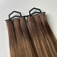 Nouveau produit Extensions de cheveux à double trame d'injection fine cuticule alignée trame de cheveux humains de génie