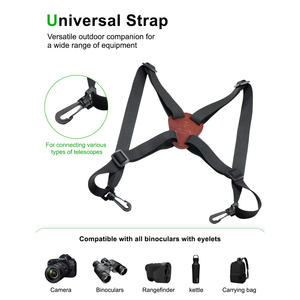 편리한 완전 조절식 망원경 어깨끈 목끈 연결 블랙 나일론 52-94cm 길이 범위 스포팅 스코프 - Product Image 4