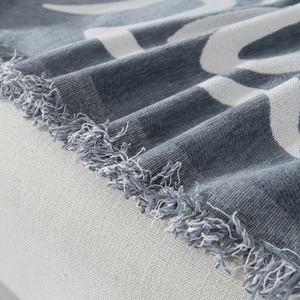 Стильный плед с бахромой, универсальный, подходит для большинства диванов, многофункциональный: можно использовать как плед для кондиционера, уличный плед и плед для кровати. - Product Image 6