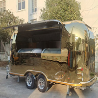 Camion de restauration mobile pour jus, café, glaces, barbecue personnalisé, pizza, tacos, hot-dogs, restauration rapide, remorque de traiteur entièrement équipée