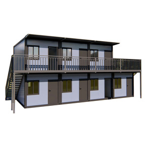 บ้านสำเร็จรูปแบบโมดูลาร์ 2 ชั้น สำหรับสำนักงาน ที่พักอาศัย โครงสร้างเหล็ก พร้อมระเบียง หน้าต่างนิรภัย เหมาะสำหรับใช้เป็นแคมป์ไซต์ - Product Image 5