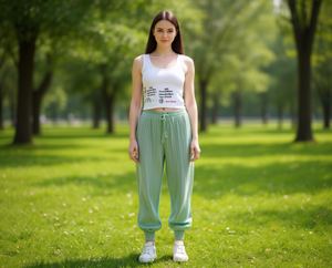 Pantalones Harem de Punto, Cintura Alta, Largos, Holgados, Color Sólido, Cintura Elástica, Transpirables, Casuales de Verano para Mujer - Product Image 2