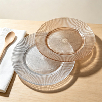 Bonbonnière en verre minimaliste moderne avec bordure en glaçure colorée, bol à collation polyvalent pour salon et table à manger, diamètre 33 cm
