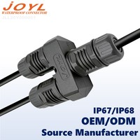 Conector Eléctrico Tipo Y para la Industria Aeroespacial, Resistente al Agua, ODM OEM, L20-3 Pines, PA6, Macho y Hembra, 250V, IP67/IP68, 30A