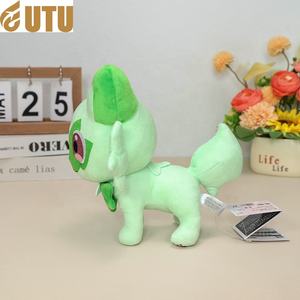 FYQC New Leaf <b>Cat</b> <b>Plush</b> Doll 20cm Height PP Cotton Filled Zhu Ziyu Standing Posture Grass-Themed Toy-FYQC Brand - Product Image 3