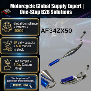 Pot d'échappement de moto modifié Geometry <span class=keywords><strong>Racing</strong></span> 2 temps à performance sonore exceptionnelle pour AF34 ZX50 DIO - Product Image 1