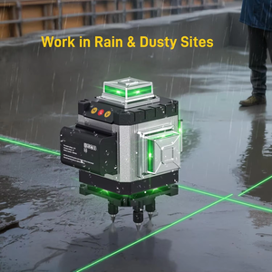 Máy đo laser xanh tự cân bằng 4D 16 tia, sử dụng pin, có đèn LED, dùng cho xây dựng và cải tạo nhà cửa - Product Image 5