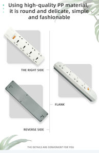 Regleta de alimentación de alta resistencia 13A 3000W con enchufe UK/EU, 4 tomas de corriente de sobremesa, núcleo de cobre para oficina comercial - Product Image 6