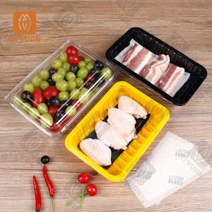 แผ่นซับน้ำสีขาวเกรดอาหาร ราคาขายส่งจากโรงงาน ขนาด 100*80 มม. แผ่นซับน้ำสดใหม่สำหรับเนื้อสัตว์ - Product Image 4