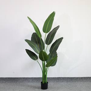 Premium Feeling Simulation Luxury Green Artificial Plastic Traveler Banana para la decoración de la sala de estar - Product Image 1