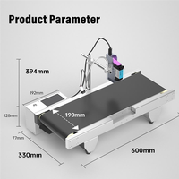 Impresora de inyección de tinta en línea automática Impresora de inyección de tinta portátil con soporte y cinta transportadora