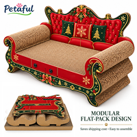Meilleures ventes : Griffoir et lit-canapé pour chat Petaful en carton, écologique, moderne, épais et durable, thème Noël