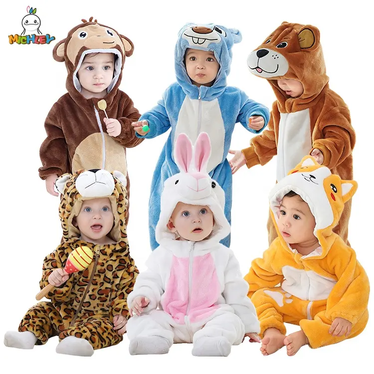 MICHLEY Anpassen Kinder Overalls Kapuze Jungen Winter Halloween Mädchen Tier kostüm Baby Jungen Stram pler