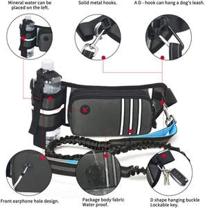 NIBAO tas pinggang anjing bebas genggam, dengan botol air multifungsi untuk anjing sabuk pinggang dapat disesuaikan - Product Image 2