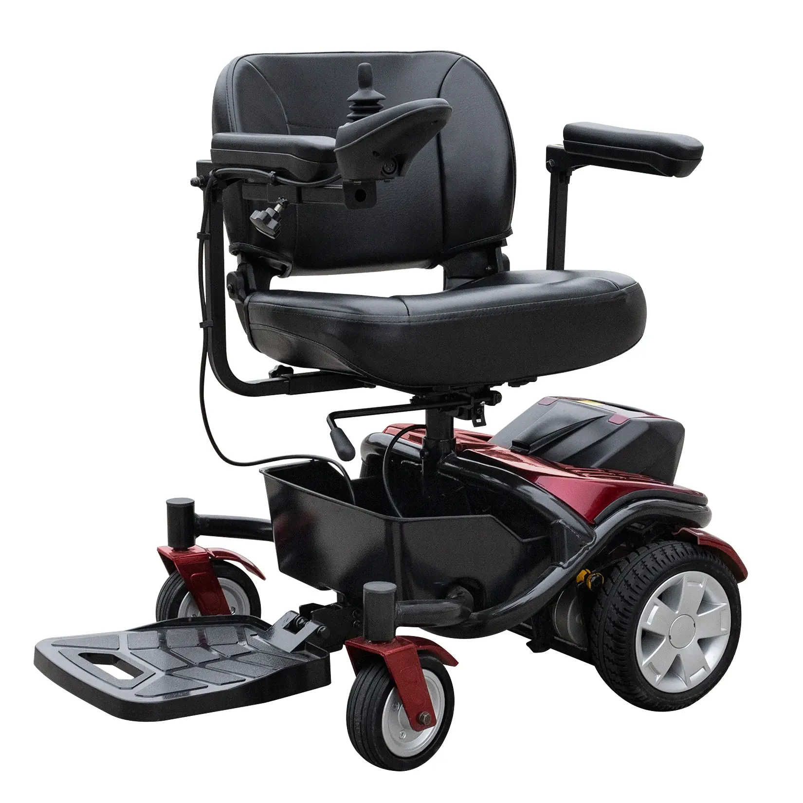 Confortable fauteuil roulant électrique handicapé fauteuil roulant électrique pliable avec siège large