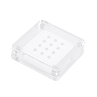 Boîte de rangement en diamant transparent de 25mm Boîtes à pierres précieuses à couverture magnétique Vitrine personnalisée en acrylique avec pierres précieuses en vrac