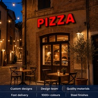 Enseigne LED personnalisée Facelit, lettres en acier inoxydable personnalisables pour la décoration murale de boutiques et salons