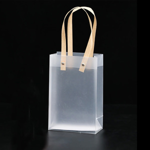 Di alta qualità su misura stampa chiara PP PVC di lusso di plastica vino riutilizzabile Shopping Bag con manico - Product Image 6