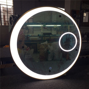 <span class=keywords><strong>Espejo</strong></span> de cristal grande, <span class=keywords><strong>redondo</strong></span>, dorado, <span class=keywords><strong>80</strong></span>, led, con atenuador - Product Image 3
