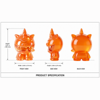Ensemble de jouets licorne monstre cornu brillant en PU à remontée lente et souple