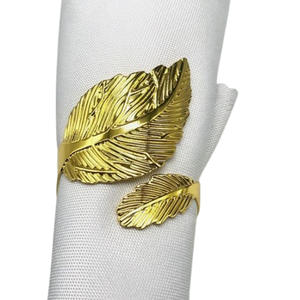 Rond de serviette décoratif en métal de meilleur style pour la célébration de mariage Porte-serviettes fait à la main pour la table de dîner de fête de mariage - Product Image 3